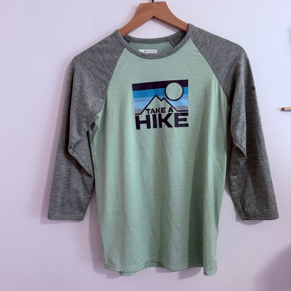 Columbia Green and Gray Long Sleeve Tee